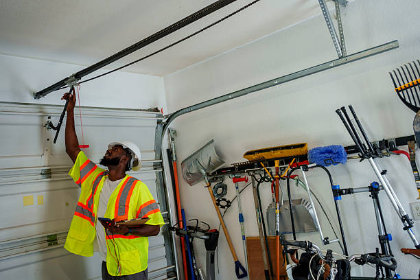 Professional Garage Door Panel Replacement technician working in Monticello, MN